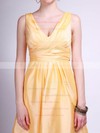 V-neck A-line Short/Mini Taffeta Ruffles Bridesmaid Dresses #DOB01012020