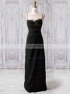 Chiffon A-line Sweetheart Floor-length with Lace Bridesmaid Dresses #DOB01013369