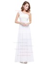 Chiffon Empire One Shoulder Ankle-length with Flower(s) Bridesmaid Dresses #DOB01013377