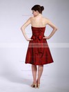 Strapless A-line Knee-length Taffeta Pleats Bridesmaid Dresses #DOB01012045