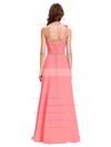 Chiffon A-line One Shoulder Floor-length with Crystal Detailing Bridesmaid Dresses #DOB01013431