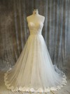 Tulle Lace Ball Gown Sweetheart Chapel Train with Beading Wedding Dresses #DOB00022916