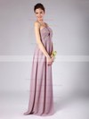 Strapless A-line Floor-length Chiffon Pleats Bridesmaid Dresses #DOB02013604