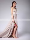 Strapless A-line Floor-length Chiffon Pleats Bridesmaid Dresses #DOB02013608