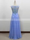 Chiffon|Tulle A-line Scoop Neck Floor-length with Appliques Lace Bridesmaid Dresses #DOB01013434