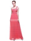 Chiffon A-line One Shoulder Floor-length with Flower(s) Bridesmaid Dresses #DOB01013443