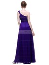 Chiffon A-line One Shoulder Ankle-length with Flower(s) Bridesmaid Dresses #DOB01013446