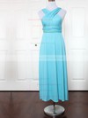 Jersey A-line V-neck Ankle-length with Ruffles Bridesmaid Dresses #DOB01013136