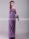 Strapless A-line Floor-length Chiffon Ruffles Bridesmaid Dresses #DOB02013635