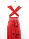 Jersey Empire V-neck Short/Mini with Ruffles Bridesmaid Dresses #DOB01013161