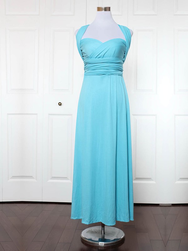 Jersey Empire Sweetheart Ankle-length with Ruffles Bridesmaid Dresses #DOB01013172