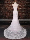 Tulle Trumpet/Mermaid Sweetheart Sweep Train with Appliques Lace Wedding Dresses #DOB00023043