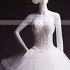 Tulle Ball Gown Sweetheart Court Train with Beading Wedding Dresses #DOB00023050