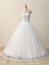 Tulle Lace Ball Gown Sweetheart Floor-length with Appliques Lace Wedding Dresses #DOB00023083