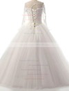 Tulle Ball Gown Scoop Neck Floor-length with Beading Wedding Dresses #DOB00023087