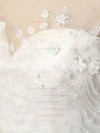Tulle Ball Gown Scoop Neck Court Train with Beading Wedding Dresses #DOB00023089