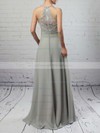 Chiffon Tulle Empire V-neck Floor-length Ruffles Bridesmaid Dresses #DOB01013463