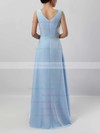 Chiffon A-line V-neck Floor-length Ruffles Bridesmaid Dresses #DOB01013499