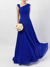 Chiffon A-line V-neck Floor-length Ruffles Bridesmaid Dresses #DOB01013522