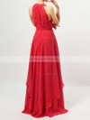 Chiffon A-line V-neck Floor-length Ruffles Bridesmaid Dresses #DOB01013526