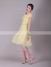 Cowl A-line Knee-length Chiffon Pleats Bridesmaid Dresses #DOB02042136