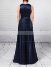 Satin A-line Scoop Neck Floor-length Sashes / Ribbons Bridesmaid Dresses #DOB01013544