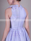 High Neck A-line Knee-length Taffeta Bow Bridesmaid Dresses #DOB02042138
