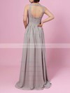 A-line Scoop Neck Lace Chiffon Floor-length Sashes / Ribbons Bridesmaid Dresses #DOB01013584