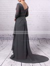 Chiffon A-line V-neck Sweep Train Beading Mother of the Bride Dresses #DOB01021700