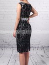 Lace Sheath/Column Scoop Neck Knee-length Beading Mother of the Bride Dresses #DOB01021681