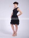 One Shoulder A-line Knee-length Chiffon Ruffles Bridesmaid Dresses #DOB02042147