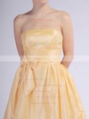 Strapless Empire Knee-length Taffeta Bow Bridesmaid Dresses #DOB02042148