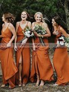 Chiffon A-line V-neck Floor-length Split Front Bridesmaid Dresses #DOB01013600