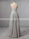 Satin A-line V-neck Asymmetrical Split Front Bridesmaid Dresses #DOB01013627