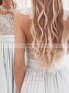 Tulle Chiffon A-line Scoop Neck Floor-length Appliques Lace Bridesmaid Dresses #DOB01013628