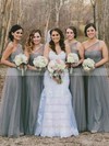 Tulle A-line One Shoulder Floor-length Bridesmaid Dresses #DOB01013660