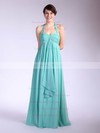 Halter Empire Floor-length Chiffon Pleats Bridesmaid Dresses #DOB01012035