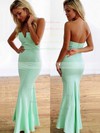 Trumpet/Mermaid Strapless Jersey Ankle-length with Ruffles Bridesmaid Dresses #DOB010020104418