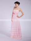Strapless A-line Floor-length Chiffon Sashes/Ribbons Bridesmaid Dresses #DOB01012040