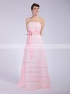 Strapless A-line Floor-length Chiffon Sashes/Ribbons Bridesmaid Dresses #DOB01012040