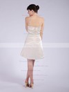 Strapless A-line Short/Mini Satin Draped Bridesmaid Dresses #DOB01012042