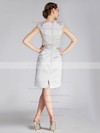 Bateau A-line Knee-length Satin Beading Bridesmaid Dresses #DOB02013672