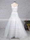 Tulle Trumpet/Mermaid Sweetheart Court Train Appliques Lace Wedding Dresses #DOB00023150
