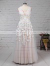 Tulle Princess V-neck Floor-length Appliques Lace Wedding Dresses #DOB00023122