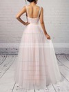 Tulle A-line Scoop Neck Sweep Train Appliques Lace Wedding Dresses #DOB00023126