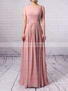 Empire V-neck Chiffon Floor-length Ruffles Bridesmaid Dresses #DOB01013481