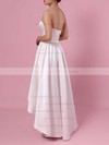 Princess Strapless Satin Asymmetrical Pockets Wedding Dresses #DOB00023426