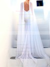 Trumpet/Mermaid Scoop Neck Sweep Train Lace Appliques Lace Wedding Dresses #DOB00023468