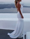 Trumpet/Mermaid V-neck Sweep Train Sequined Wedding Dresses #DOB00023473