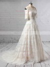 Lace Princess Off-the-shoulder Sweep Train Wedding Dresses #DOB00023397